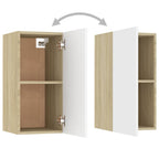 vidaXL TV-Schränke 7 Stk. Weiß Sonoma-Eiche 30,5x30x60cm Holzwerkstoff