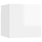 vidaXL TV-Wandschränke 8 Stk. Hochglanz-Weiß 30,5x30x30 cm