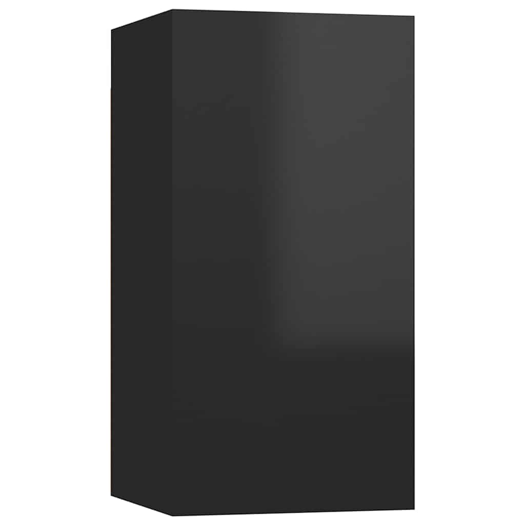 vidaXL TV-Schränke 4 Stk. Hochglanz-Schwarz 30,5x30x60cm Holzwerkstoff