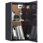 vidaXL 4-tlg. TV-Schrank-Set Hochglanz-Grau Holzwerkstoff