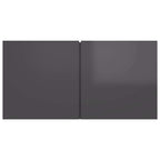 vidaXL 7-tlg. TV-Schrank-Set Hochglanz-Grau Holzwerkstoff