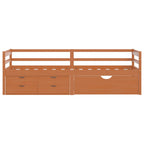 vidaXL Massivholzbett mit Schubladen Honigbraun Kiefer 90x200 cm