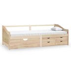 vidaXL Tagesbett 3-Sitzer mit Schubladen Massivholz Kiefer 90x200 cm