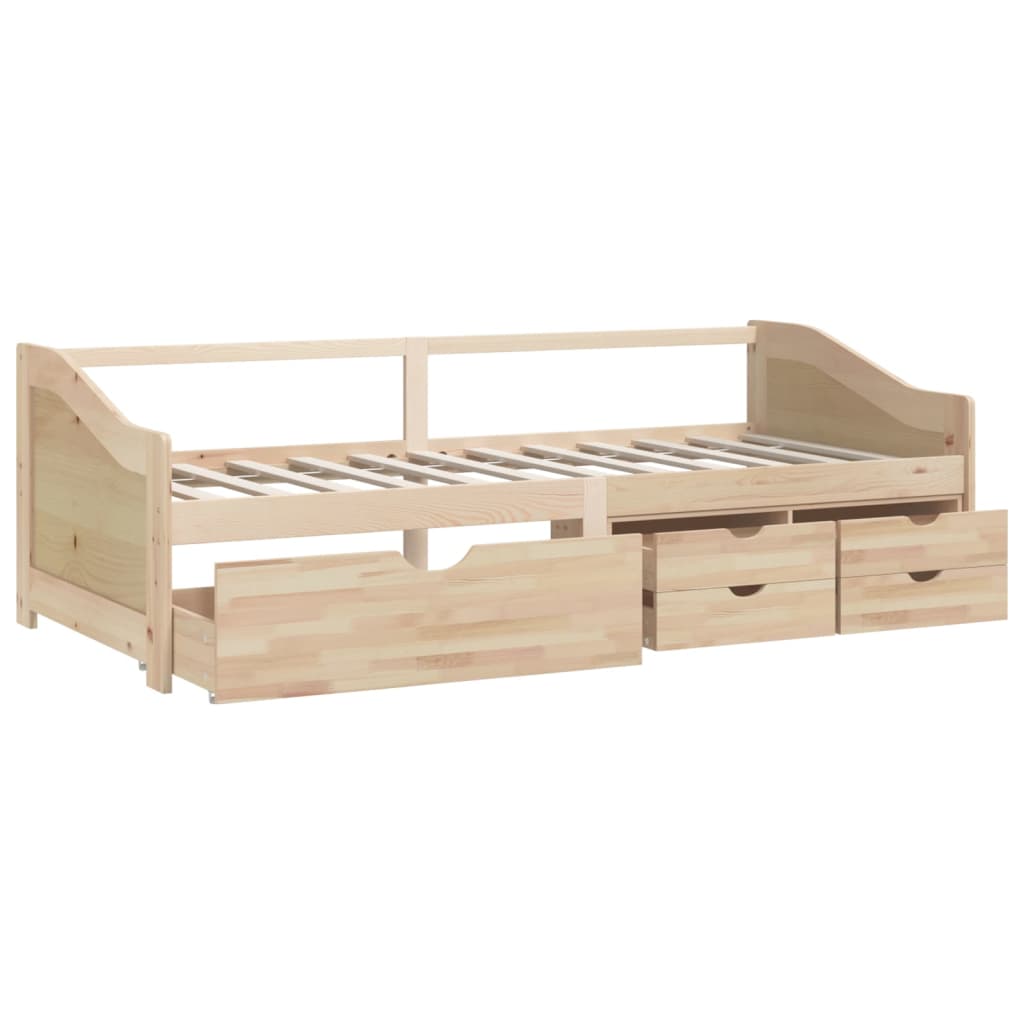 vidaXL Tagesbett 3-Sitzer mit Schubladen Massivholz Kiefer 90x200 cm