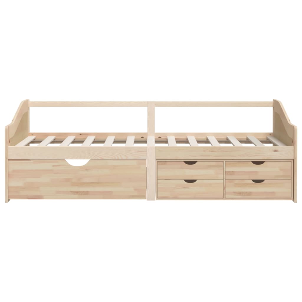vidaXL Tagesbett 3-Sitzer mit Schubladen Massivholz Kiefer 90x200 cm