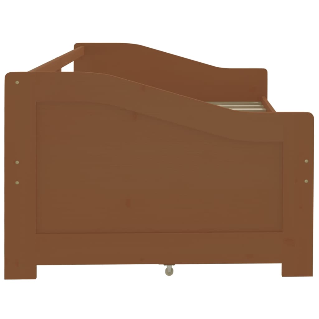 vidaXL Tagesbett 3-Sitzer Schubladen Honigbraun Kiefernholz 90x200 cm