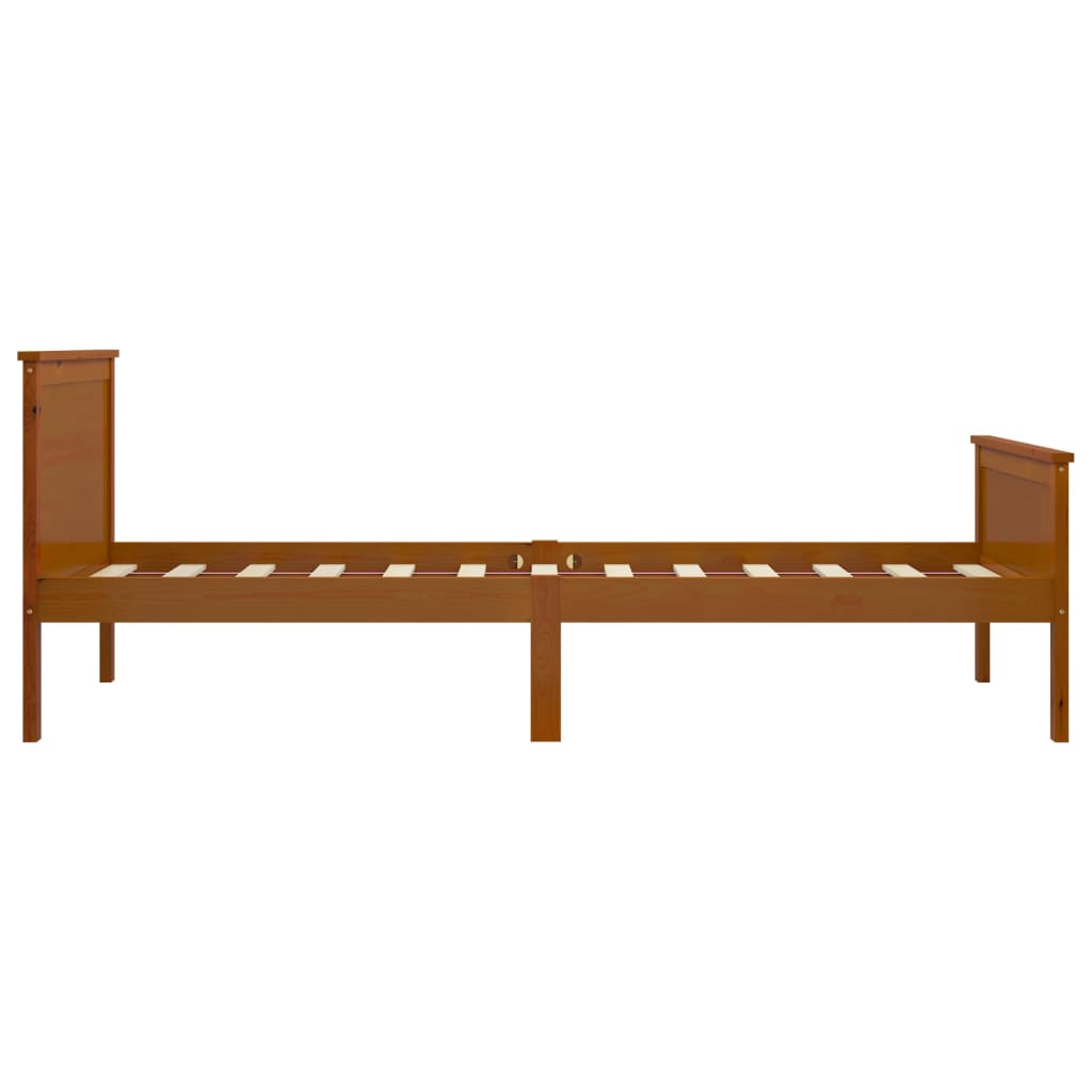 vidaXL Massivholzbett Honigbraun Kiefernholz 100x200 cm