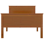 vidaXL Massivholzbett Honigbraun Kiefernholz 100x200 cm