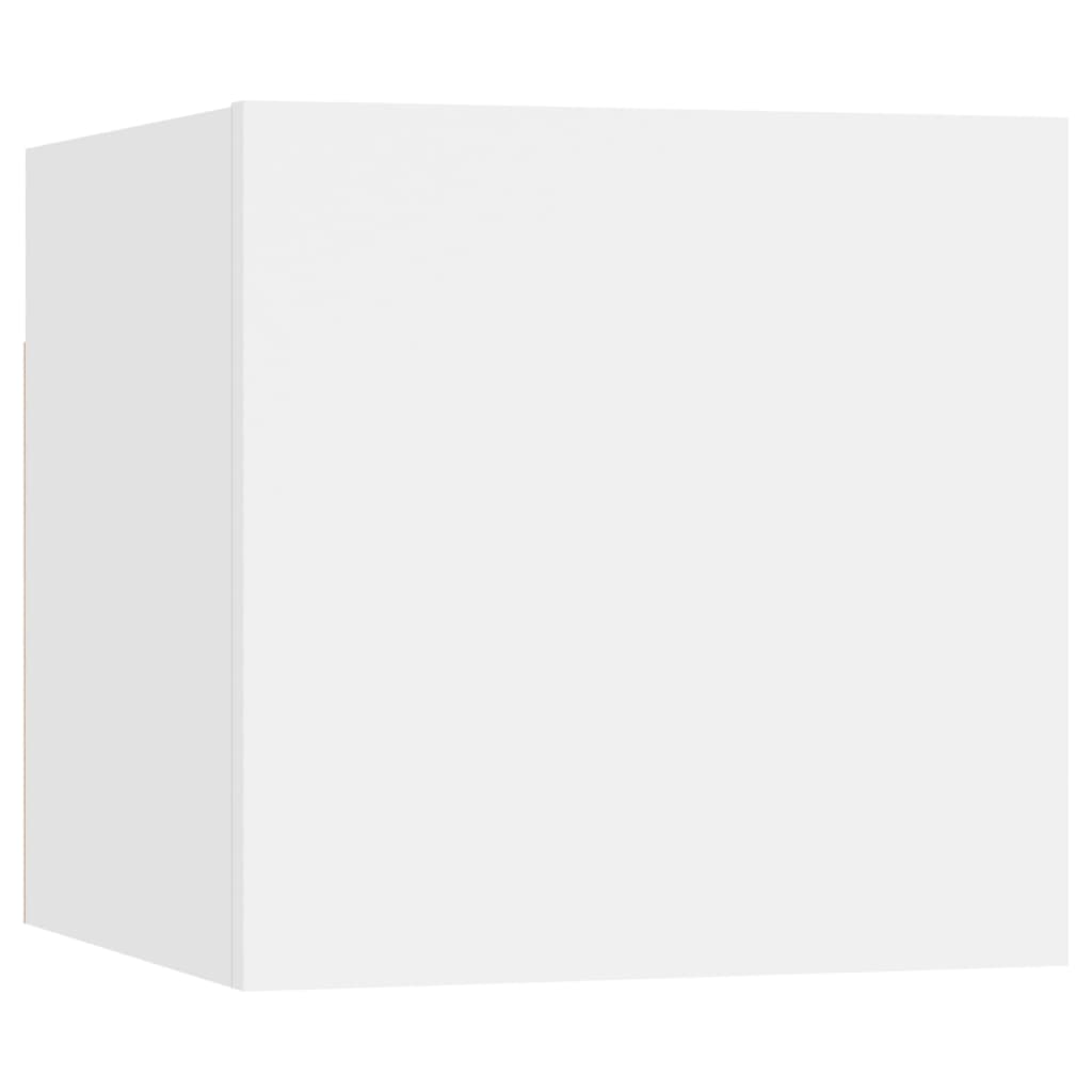 vidaXL Nachttische 2 Stk. Weiß 30,5x30x30 cm Holzwerkstoff