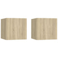 vidaXL Nachttische 2 Stk. Sonoma-Eiche 30,5x30x30 cm Holzwerkstoff