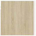 vidaXL Nachttisch Weiß und Sonoma-Eiche 30,5x30x30 cm Holzwerkstoff