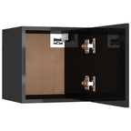 vidaXL Nachttisch Hochglanz-Schwaz 30,5x30x30 cm Holzwerkstoff