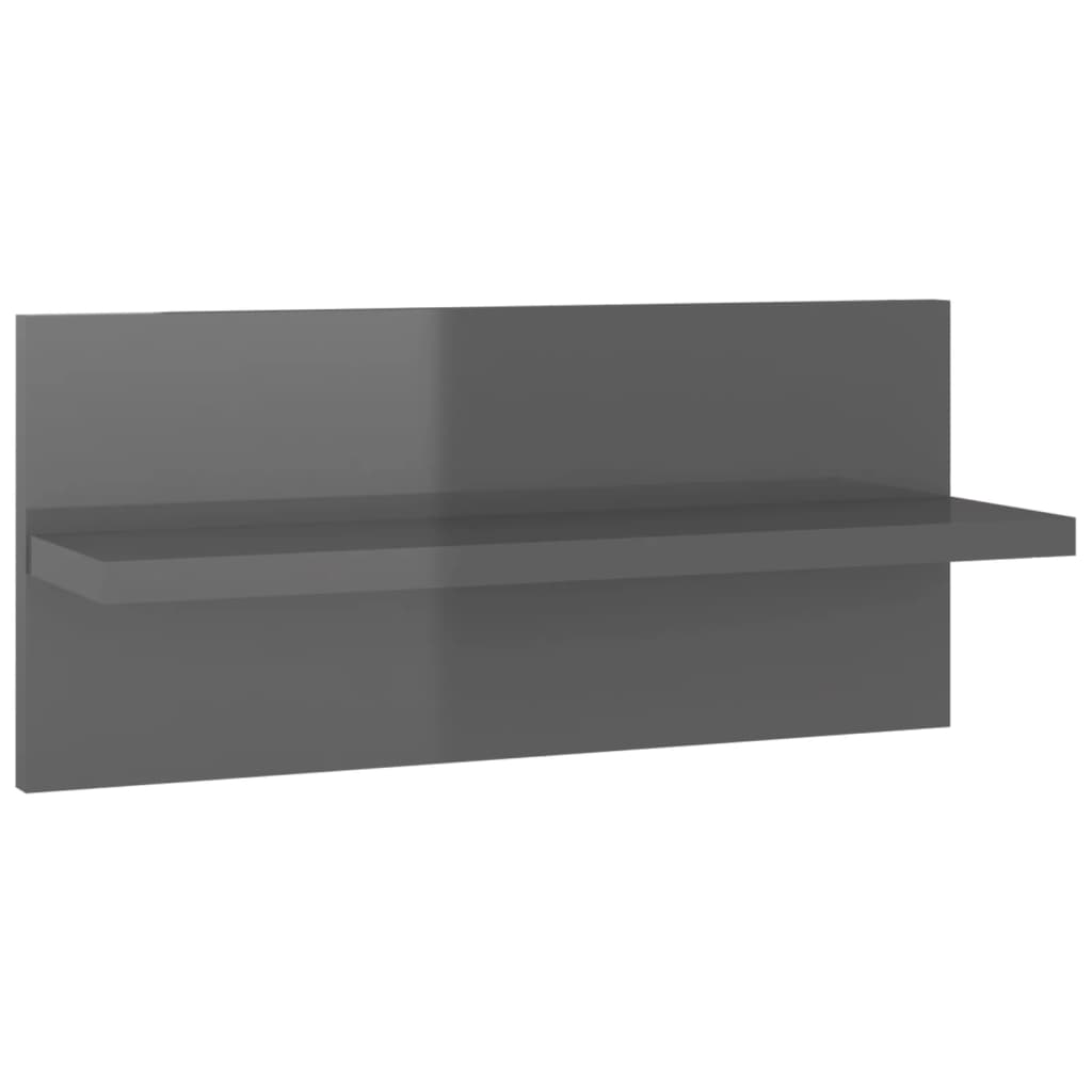 vidaXL Wandregale 4 Stk. Hochglanz-Grau 40x11,5x18 cm