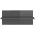 vidaXL Wandregale 4 Stk. Hochglanz-Grau 40x11,5x18 cm