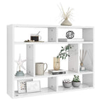 vidaXL Wandregal Hochglanz-Weiß 75x16x55 cm Holzwerkstoff