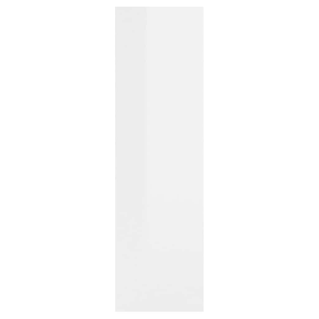 vidaXL Wandregal Hochglanz-Weiß 75x16x55 cm Holzwerkstoff