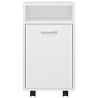 vidaXL Beistellschrank mit Rollen Weiß 33x38x60 cm Holzwerkstoff