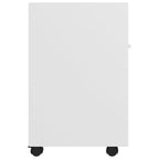 vidaXL Beistellschrank mit Rollen Weiß 33x38x60 cm Holzwerkstoff