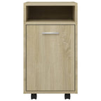 vidaXL Beistellschrank mit Rollen Sonoma-Eiche 33x38x60 cm