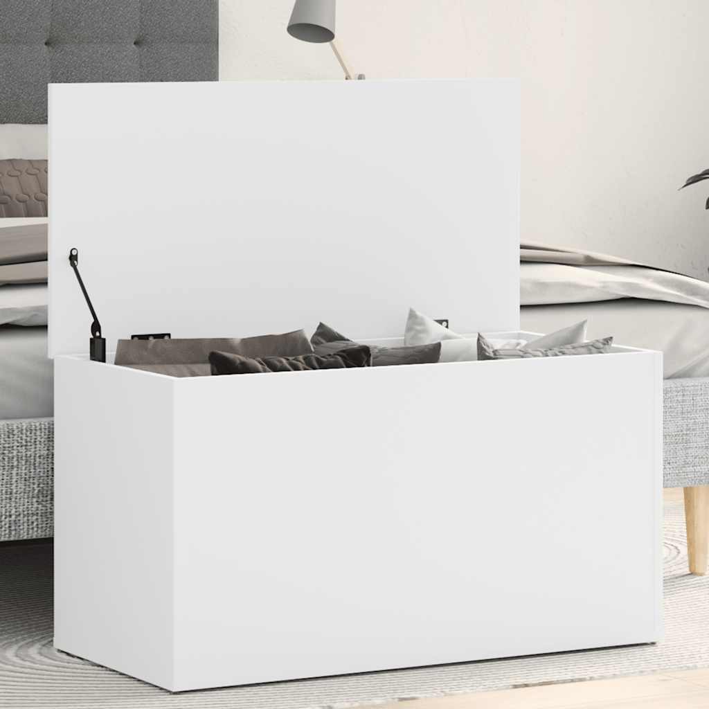 vidaXL Aufbewahrungstruhe Weiß 84x42x46 cm Holzwerkstoff