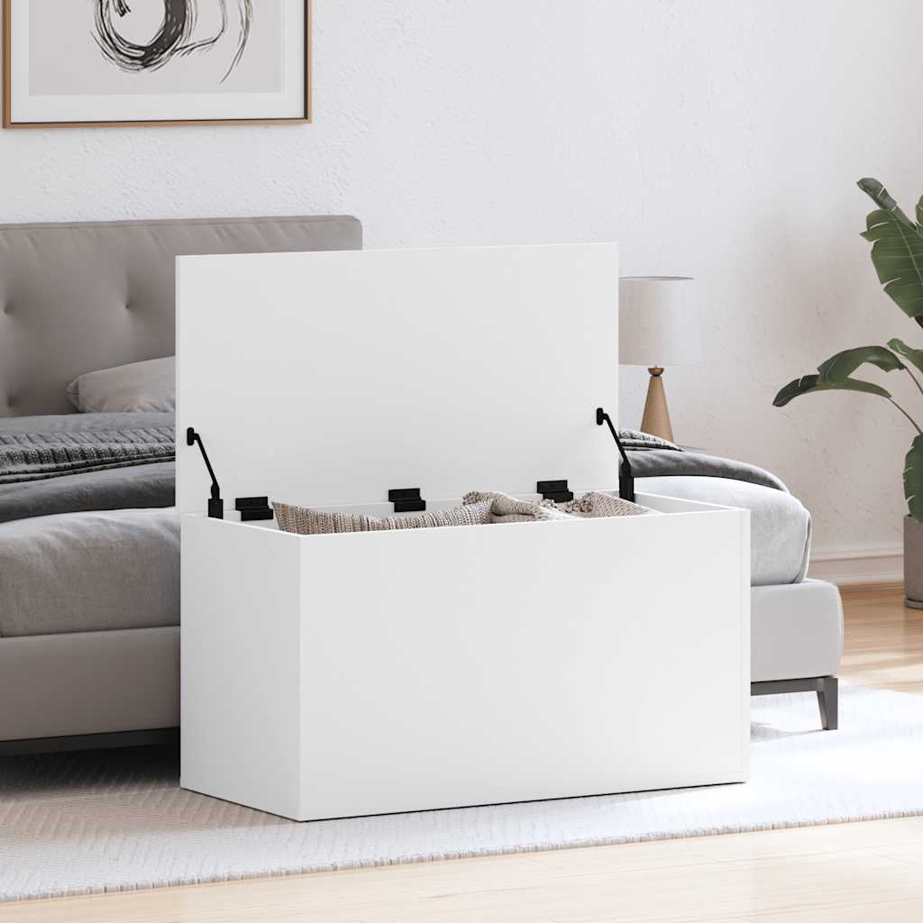 vidaXL Aufbewahrungstruhe Weiß 84x42x46 cm Holzwerkstoff