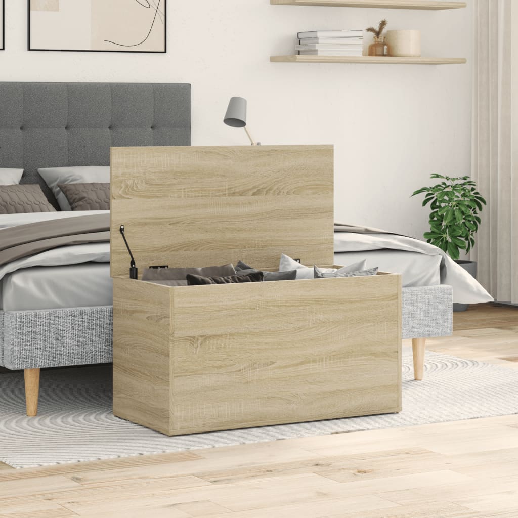 vidaXL Aufbewahrungstruhe Sonoma-Eiche 84x42x46 cm Holzwerkstoff