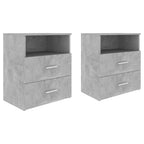 vidaXL Nachttische 2 Stk. Betongrau 50x32x60cm