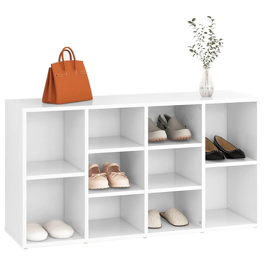 vidaXL Schuhbank Weiß 103x30x55 cm Holzwerkstoff