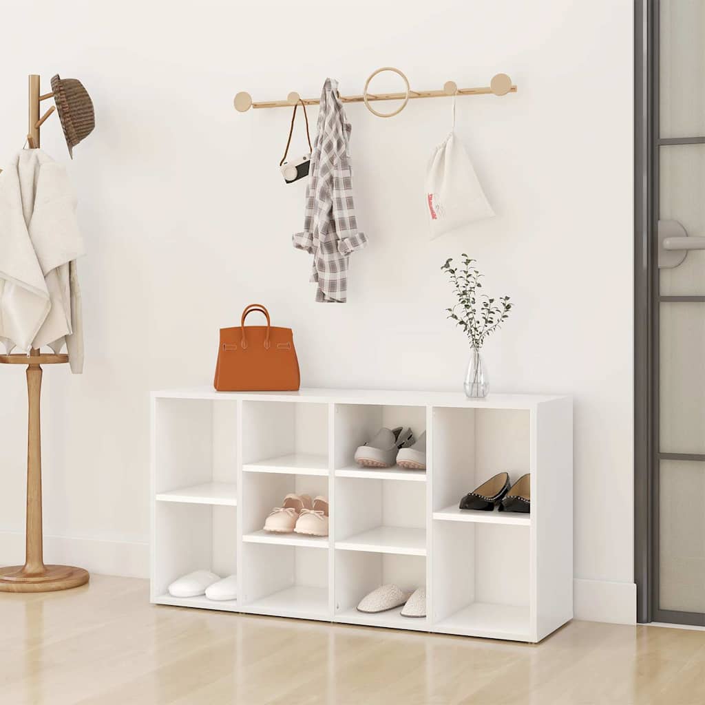 vidaXL Schuhbank Weiß 103x30x55 cm Holzwerkstoff