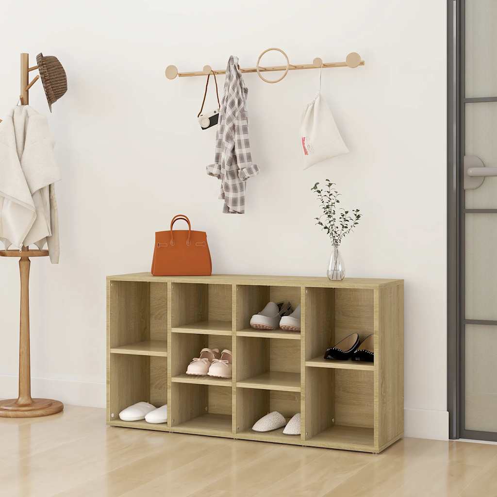 vidaXL Schuhbank Sonoma-Eiche 103x30x55 cm Holzwerkstoff
