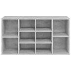 vidaXL Schuhbank Betongrau 103x30x55 cm Holzwerkstoff