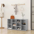 vidaXL Schuhbank Betongrau 103x30x55 cm Holzwerkstoff