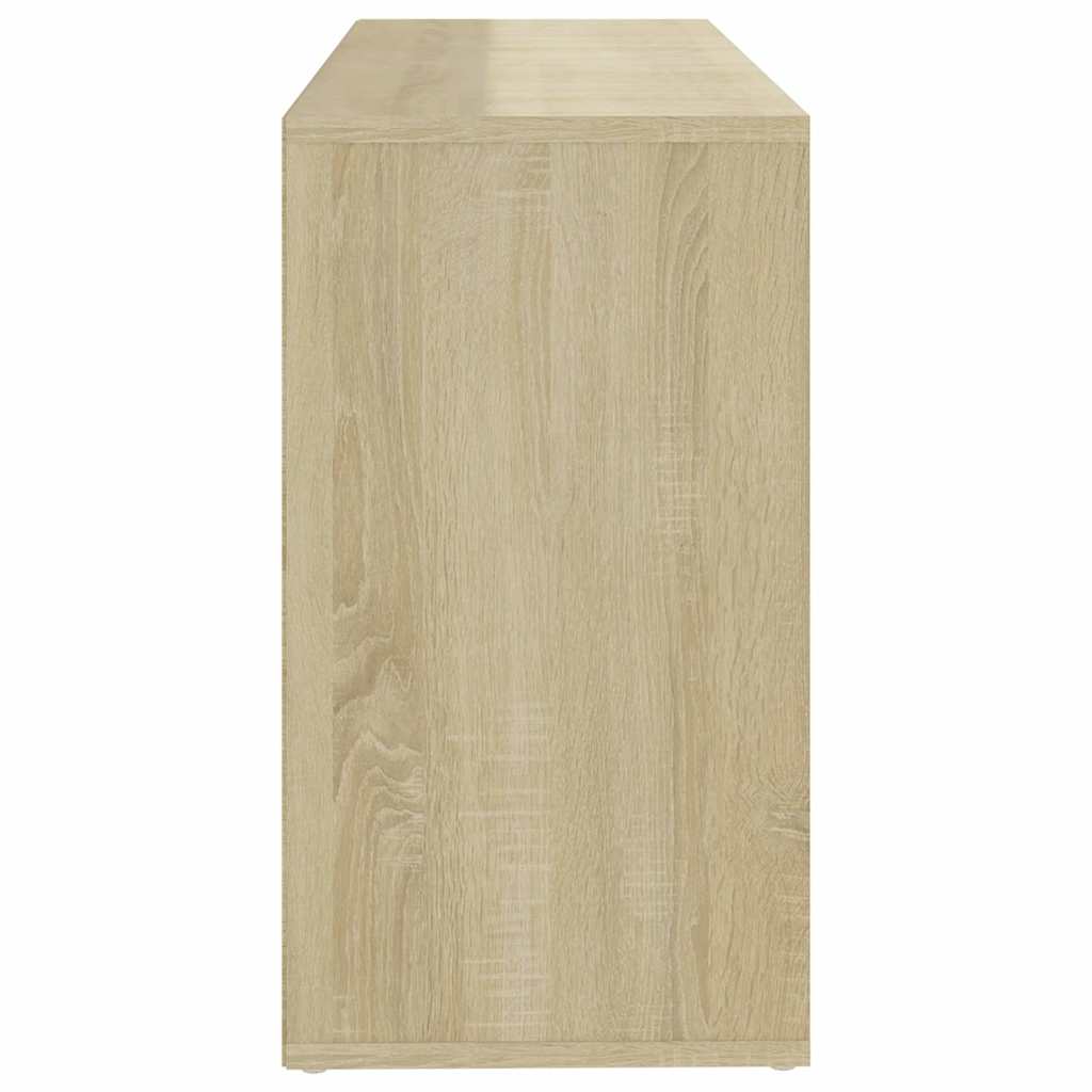 vidaXL Schuhbank Weiß und Sonoma-Eiche 103x30x55 cm Holzwerkstoff
