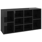 vidaXL Schuhbank Hochglanz-Schwarz 103x30x55 cm Holzwerkstoff