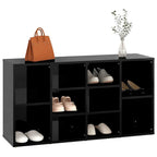 vidaXL Schuhbank Hochglanz-Schwarz 103x30x55 cm Holzwerkstoff