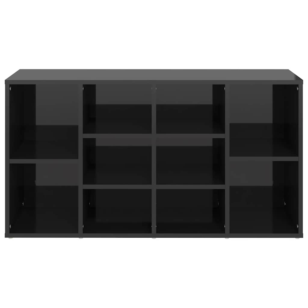 vidaXL Schuhbank Hochglanz-Schwarz 103x30x55 cm Holzwerkstoff
