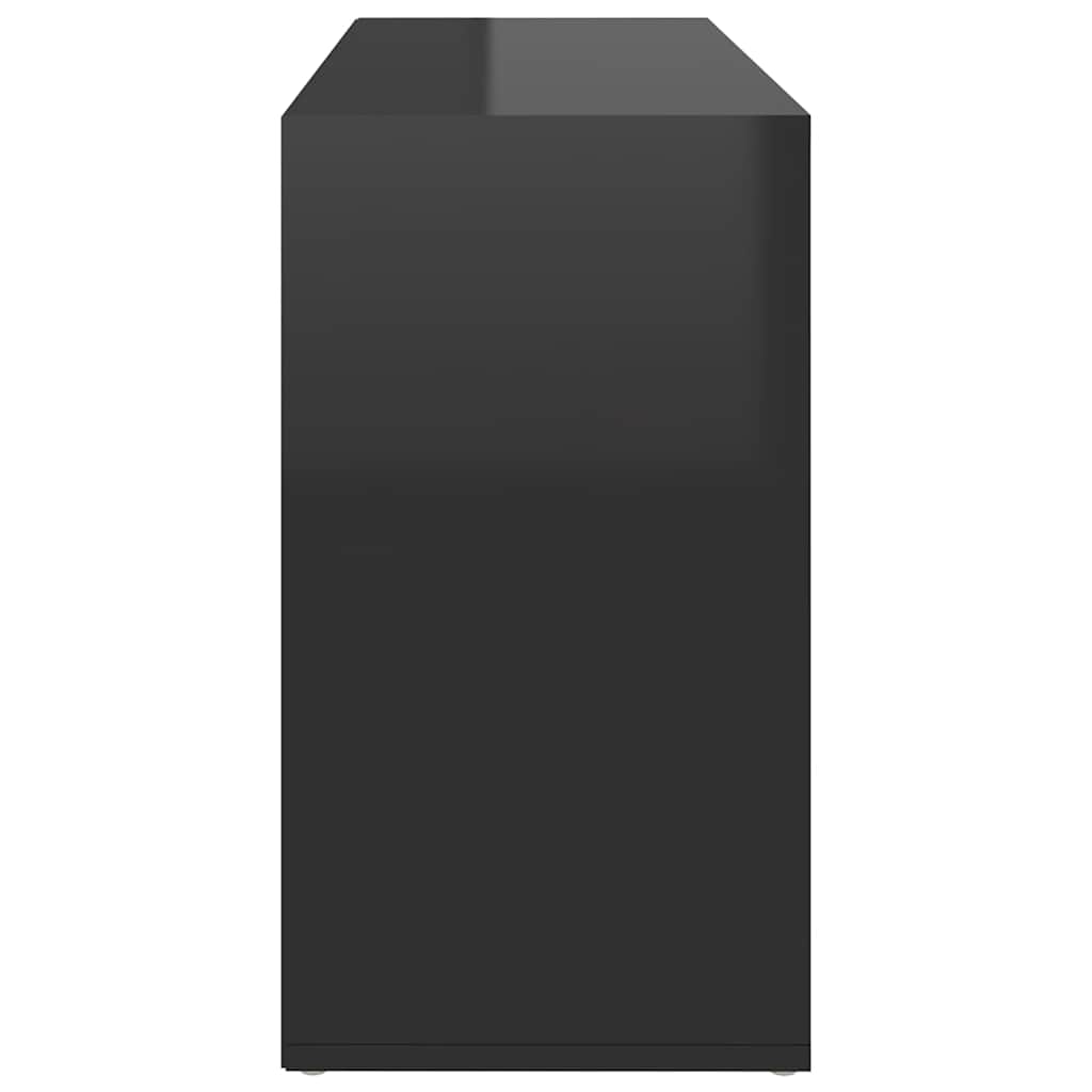 vidaXL Schuhbank Hochglanz-Schwarz 103x30x55 cm Holzwerkstoff