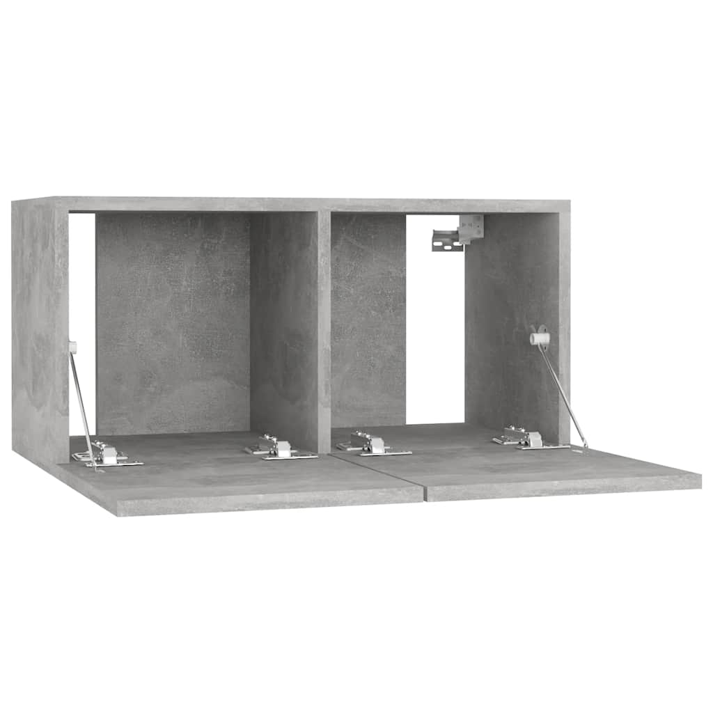 vidaXL TV-Hängeschränke 3 Stk. Betongrau 60x30x30 cm