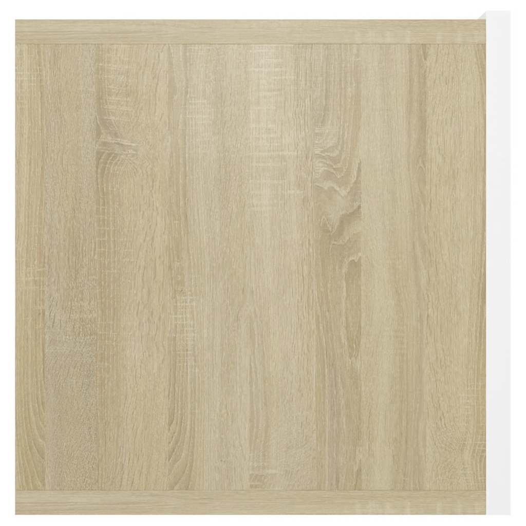vidaXL TV-Hängeschrank Weiß und Sonoma-Eiche 60x30x30 cm