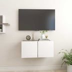 vidaXL TV-Hängeschrank Weiß und Sonoma-Eiche 60x30x30 cm