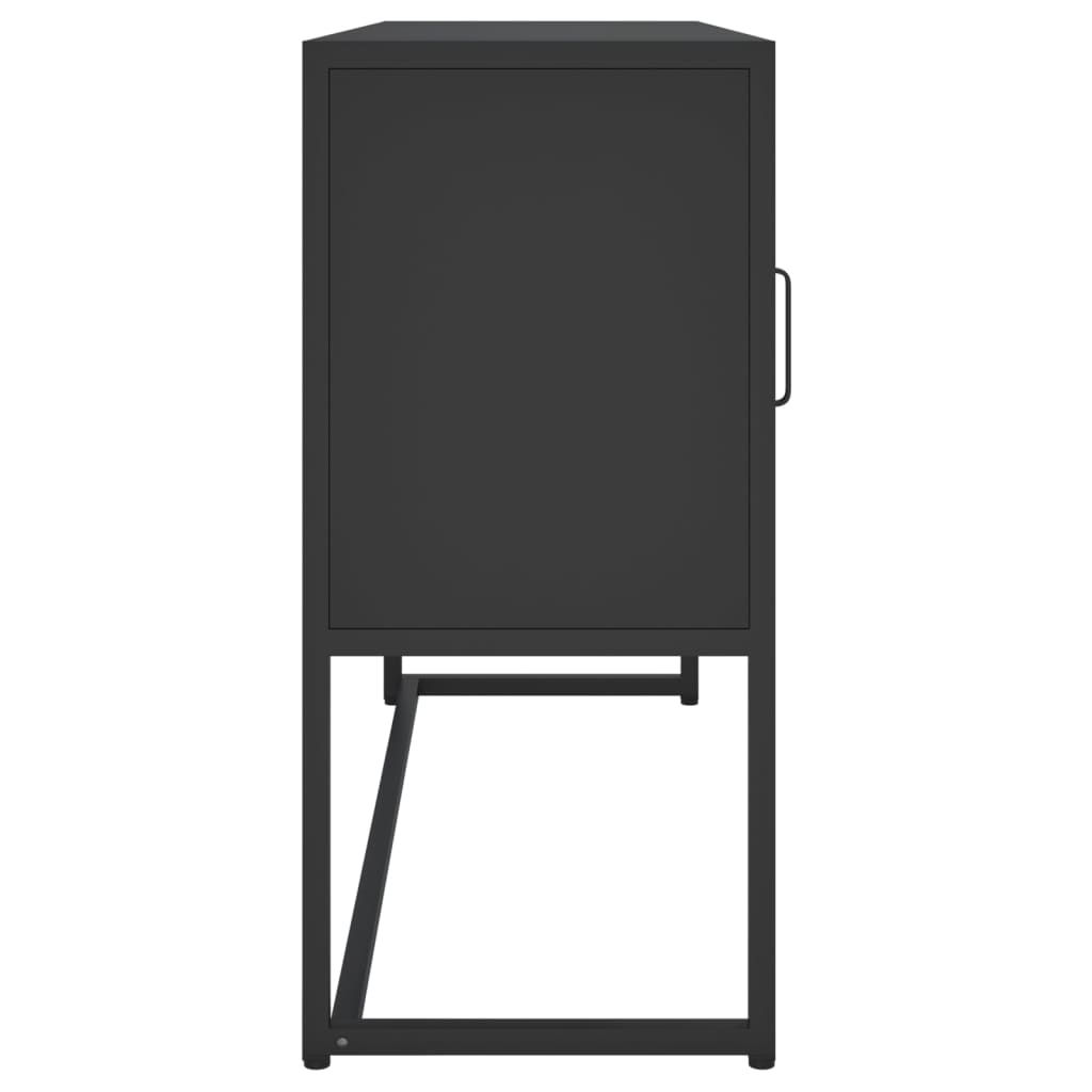 vidaXL Sideboard Schwarz 105x35x75 cm Stahl