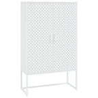 vidaXL Highboard Weiß 80x35x135 cm Stahl