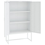 vidaXL Highboard Weiß 80x35x135 cm Stahl