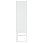 vidaXL Highboard Weiß 80x35x135 cm Stahl