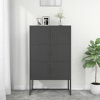 vidaXL Highboard Weiß 80x35x135 cm Stahl