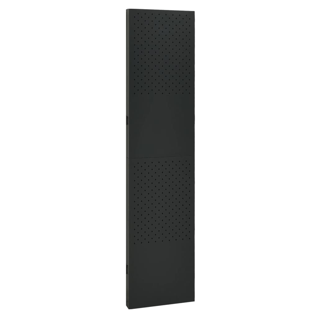 vidaXL 3-tlg. Raumteiler Schwarz 120x180 cm Stahl