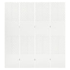 vidaXL 4-tlg. Raumteiler Weiß 160x180 cm Stahl