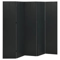 vidaXL 5-tlg. Raumteiler Schwarz 200x180 cm Stahl