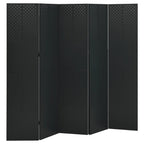 vidaXL 5-tlg. Raumteiler Schwarz 200x180 cm Stahl