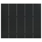 vidaXL 5-tlg. Raumteiler Schwarz 200x180 cm Stahl